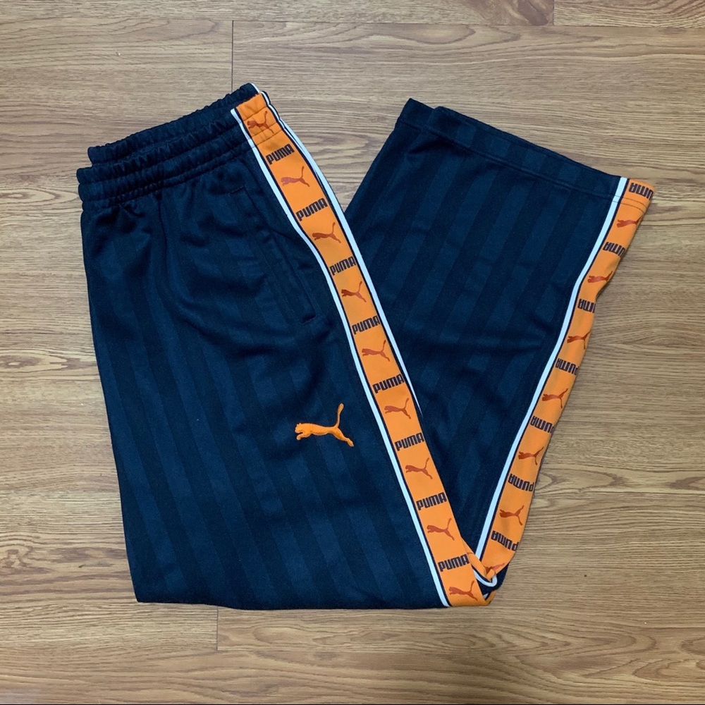 Puma Vertical Stripe Wide Leg Sweat Pants